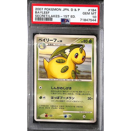 pokemon bayleef card Pokemon Bayleef 28/111 1st Edition Neo Genesis PSA 7 main image 0