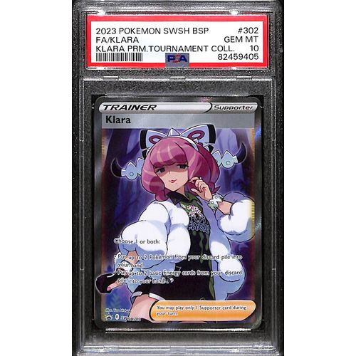 PSA10 - 2023 Pokemon - FA/ Klara SWSH302 Klara Promo Tournament Collec PSA10 - 2023 Pokemon - FA/ Klara SWSH302 Klara Promo Tournament Collec