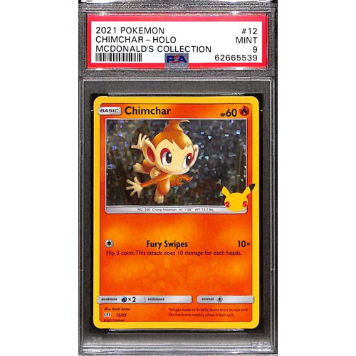 PSA9 - 2021 Pokemon - Chimchar Holo 12/25 - McDonalds Collection PSA9 - 2021 Pokemon - Chimchar Holo 12/25 - McDonalds Collection