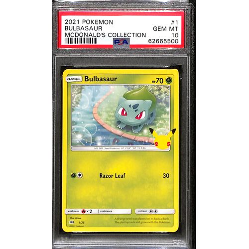 PSA10 - 2021 Pokemon - Bulbasaur 1/25
