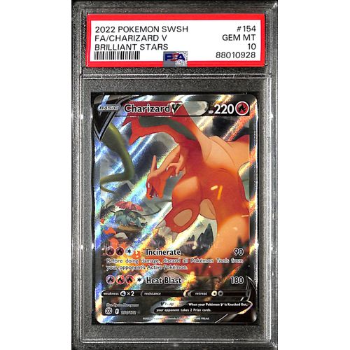 PSA10 - 2022 Pokemon - FA/ Charizard V 154/172 - Brilliant Stars PSA10 - 2022 Pokemon - FA/ Charizard V 154/172 - Brilliant Stars