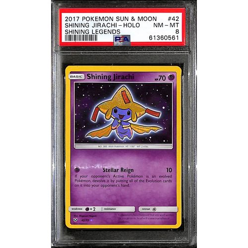 PSA8 - Pokemon - Shining Jirachi - 42/73 - Shining Legends PSA8 - Pokemon - Shining Jirachi - 42/73 - Shining Legends