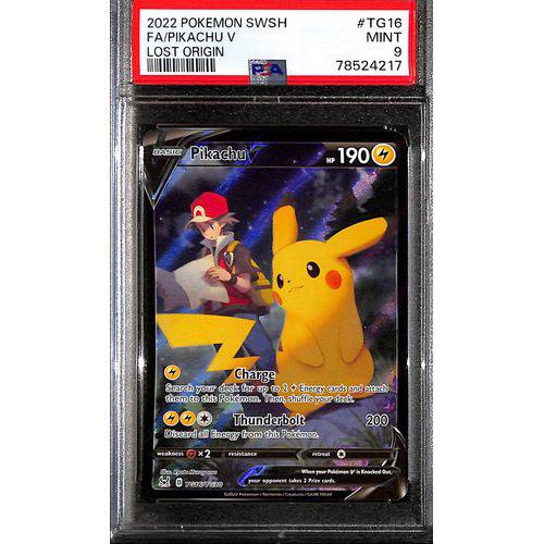 PSA9 2022 Pokemon SWSH/FA Pikachu V TG16/TG30 - Lost Origin PSA9 2022 Pokemon SWSH/FA Pikachu V TG16/TG30 - Lost Origin