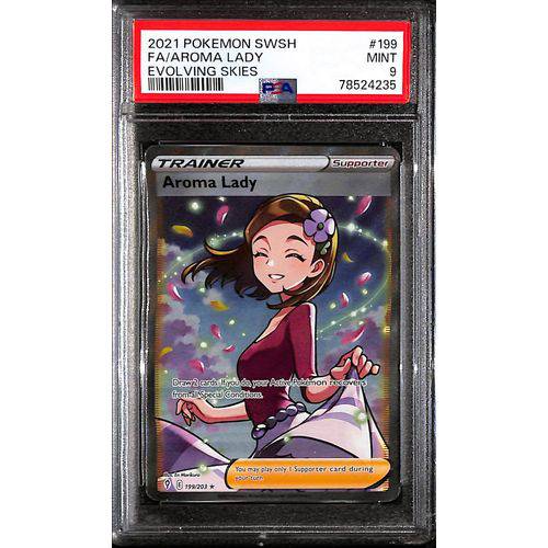 PSA9 2021 Pokemon SWSH FA/Aroma Lady 199/203 - Evolving Skies PSA9 2021 Pokemon SWSH FA/Aroma Lady 199/203 - Evolving Skies