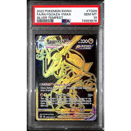 PSA10 - 2022 Pokemon - FA/ Rayquaza Vmax TG29/TG30 Silver Tempest PSA10 - 2022 Pokemon - FA/ Rayquaza Vmax TG29/TG30 Silver Tempest