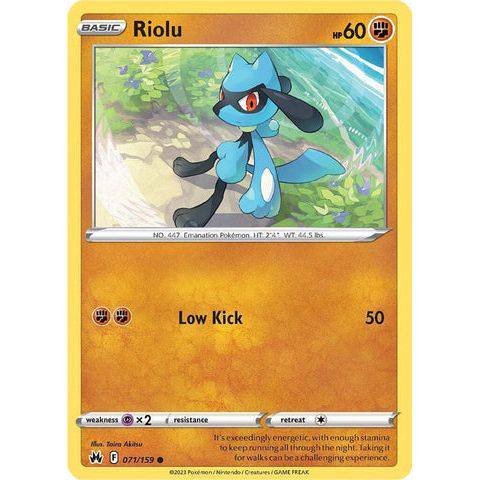 riolu pokemon card value Riolu (071/159) - Crown Zenith