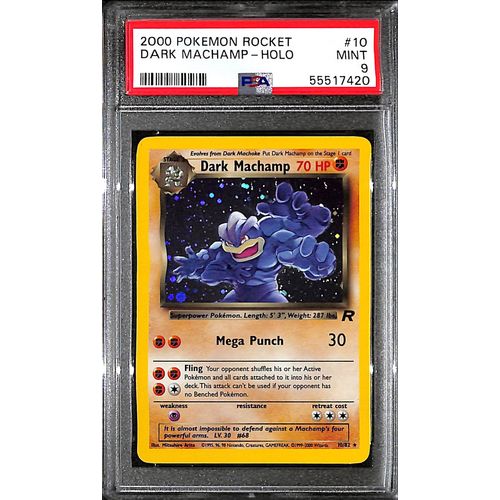PSA9 - 2000 Pokemon - Dark Machamp Holo 10/82 Rocket