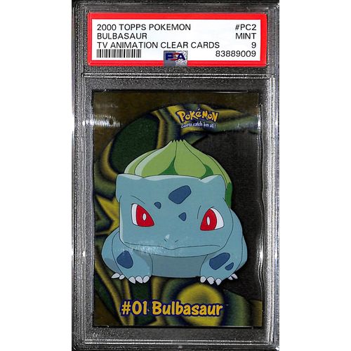PSA9 - 2000 Pokemon - Topps Bulbasaur TV Animation Clear Cards 01