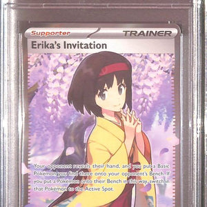 PSA8 - 2023 Pokemon - Erika's Invitation 196/165 - Mew En Graded Card