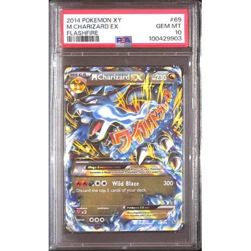 PSA10 - 2014 Pokemon - M Charizard Ex 69/106 - Flashfire Graded Card