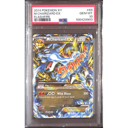 PSA10 - 2014 Pokemon - M Charizard Ex 69/106 - Flashfire Graded Card