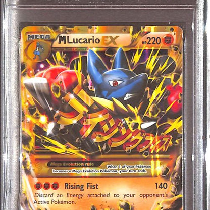 PSA9- 2014 Pokemon - M Lucario Ex 113/111 - Furious Fist Graded Card