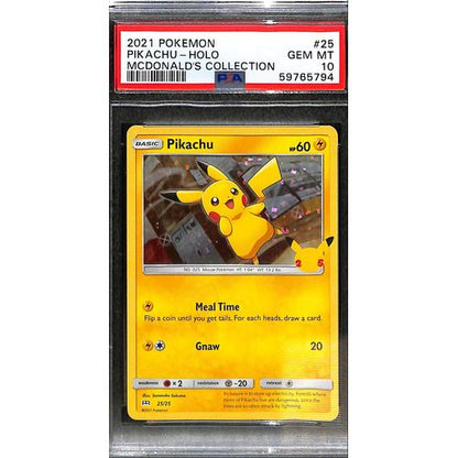 PSA10 - 2021 Pokemon - Pikachu Holo 25/25 McDonald's Collection PSA10 - 2021 Pokemon - Pikachu Holo 25/25 McDonald's Collection