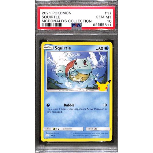 mcdonalds pokemon card squirtle PSA10 - 2021 Pokemon - Squirtle 17/25