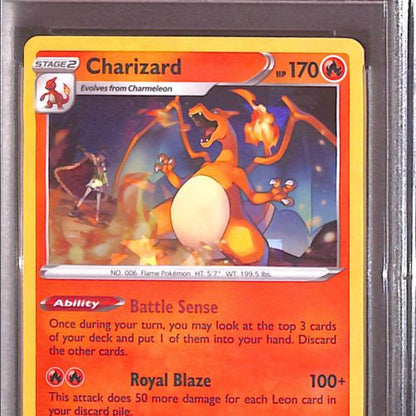 PSA10- 2020 Pokemon - Charizard Holo 025/185 - Vivid Voltage Cracked Ice Graded Card
