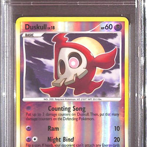 shiny duskull pokemon card Illustration Rare (068) 2024 Sfa EN-Shrouded Fable Evolves from null Psychic Come and Get You Put up to 3 Duskull from your discard pile onto your Bench. duskull pokemon card PSA8- 2008