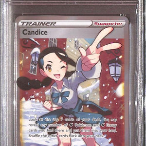 PSA9- 2022 Pokemon - FA/Candice 189/195 - Silver Tempest Graded Card