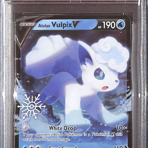 PSA10- 2023 Pokemon - Alolan Vulpix V 033/195 - Holiday Cal Graded Card