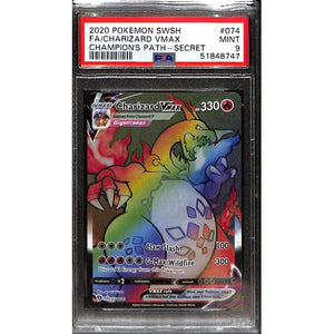 PSA9 2020 - Pokemon FA/Charizard VMAXA 074/073 Champions Path - TCGroupAU