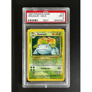 PSA9 - 1999 Pokemon Game Venusaur - Holo - 015/102 - Base Set Graded Card