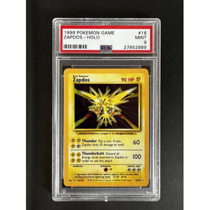 PSA9 - 1999 Pokemon Game Zapdos - Holo - 016/102 - Base Set Graded Card