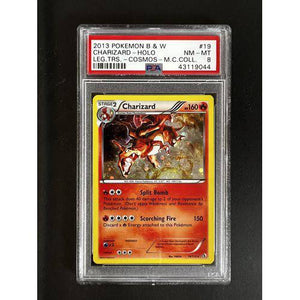 PSA8 - 2013 Pokemon B & W - Charizard Cosmos Holo - 19/113 - Legendary Treasures Graded Card
