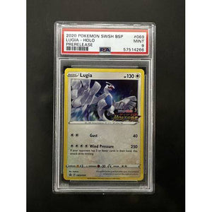 PSA9 2020 Pokemon Swsh -  Lugia Holo Pre Release - Vivid Voltage Graded Card
