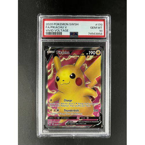 PSA10 2020 Pokemon FA/Pikachu V 170/185 - Vivid Voltage Graded Card