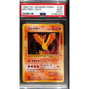 PSA9 - 1996 Pokemon Japanese Moltres Holo 146 Fossil - TCGroupAU