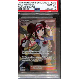 PSA10 - 2019 Pokemon Sun & Moon FA/Rosa 236/236 Cosmic Eclipse - TCGroupAU