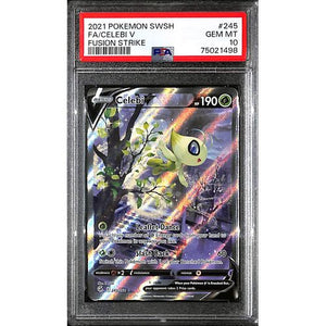 PSA10 - 2021 Pokemon - FA/ Celebi V 245/264 Fusion Strike - TCGroupAU