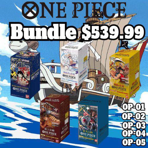 One Piece Card Game - OP01, OP02, OP03, OP04 & OP05 - Booster Box Bundle - Japanese - TCGroupAU