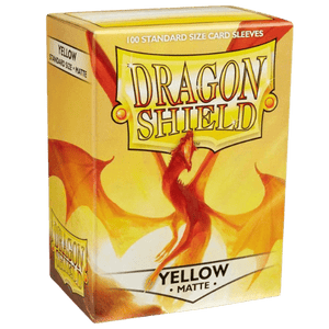 Dragon Shield - Standard Matte Sleeves Yellow - 100 Pack Card Protector
