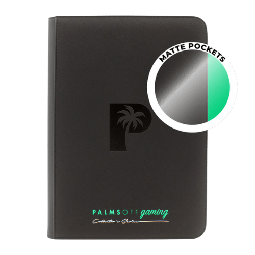 Palms Off Gaming - Top Loader Zip Matte Binder - Black - 108 Capacity - TCGroupAU
