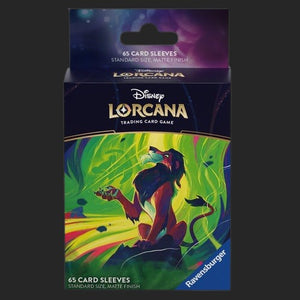 Disney Lorcana Trading Card Game - 65 Card Sleeves - Azurite Sea Sleeves: Scar, Vengeful Lion, Winnie The Pooh - TCGroupAU