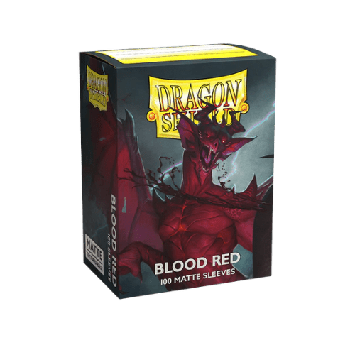 Dragon Shield - Standard Matte Blood Red Sleeves - 100 Pack - TCGroupAU