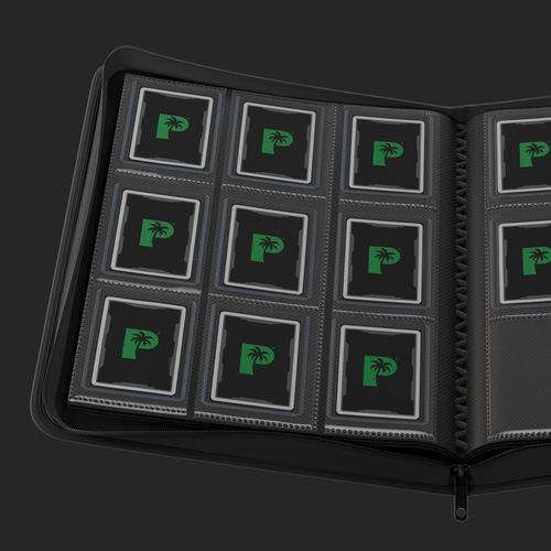 Palms Off Gaming - Top Loader Zip Clear Binder - Black - 216 Capacity Binder