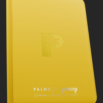 Palms Off Gaming - Top Loader Zip Clear Binder - Yellow - 216 Capacity Binder