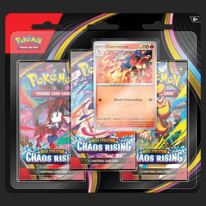 Pokémon Trading Card Game - Mega Evolution ME04 - Chaos Rising - Three Booster Blister Blister Pack