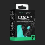 Palms Off Gaming - Blackout Deck Sleeves - Standard Size - Turquoise Card Protector