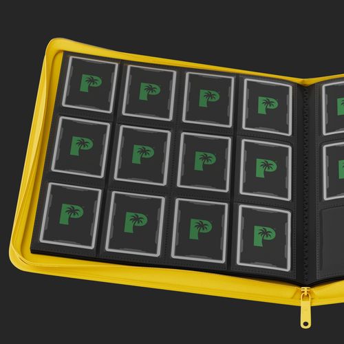Palms Off Gaming -  Stealth 12 Pocket Zip Trading Card Binder - Yellow Binder