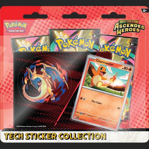 Pokémon Trading Card Game - Ascended Heroes - Tech Sticker Collection - Charmander Blister Pack