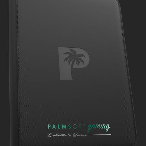 Palms Off Gaming - Top Loader Zip Clear Binder - Black - 216 Capacity Binder