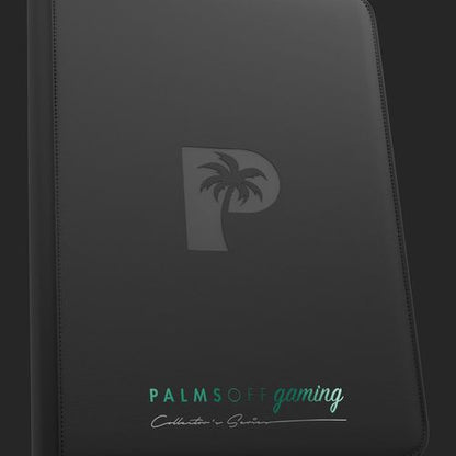 Palms Off Gaming - Top Loader Zip Clear Binder - Black - 216 Capacity Binder
