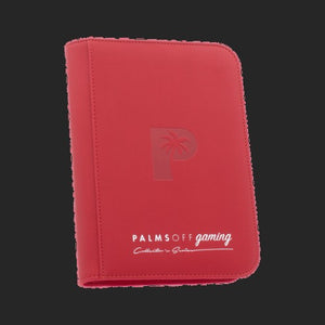 Palms Off Gaming - 4 Pocket Zip Trading Card Binder - Red - TCGroupAU