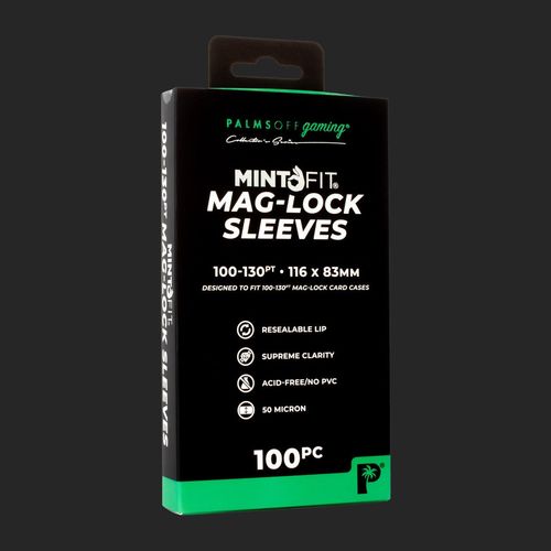 Palms Off Gaming - MintFit Mag-Lock Card Case Sleeves (100pt-130pt) - 100pc - TCGroupAU