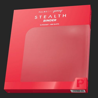 Palms Off Gaming - Stealth 12 Pocket Zip Trading Card Binder - Red - TCGroupAU