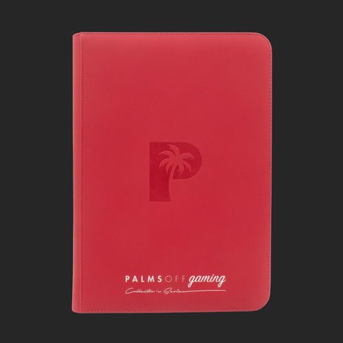 Palms Off Gaming - Top Loader Zip Clear Binder - Red - 216 Capacity - TCGroupAU