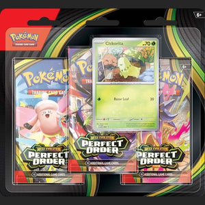 Pokémon Trading Card Game - Mega Evolution ME03 - Perfect Order - 3 Booster Blister - TCGroupAU