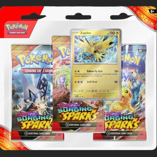 Pokémon Trading Card Game - Scarlet & Violet 8: Surging Sparks - Three-Booster Blister - TCGroupAU